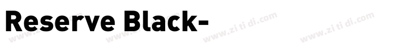 Reserve Black字体转换